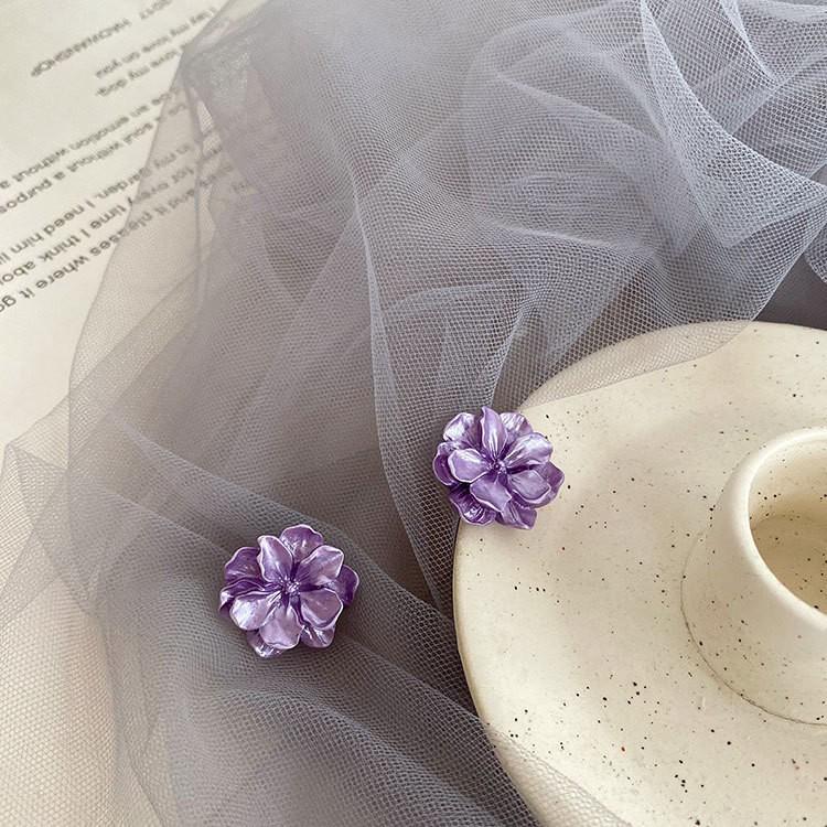 Mori Style Camellia Flower Stud Earrings: Niche Rose Design, Japanese & Korean Fashion, Small Fresh Fairy Earrings for Women
