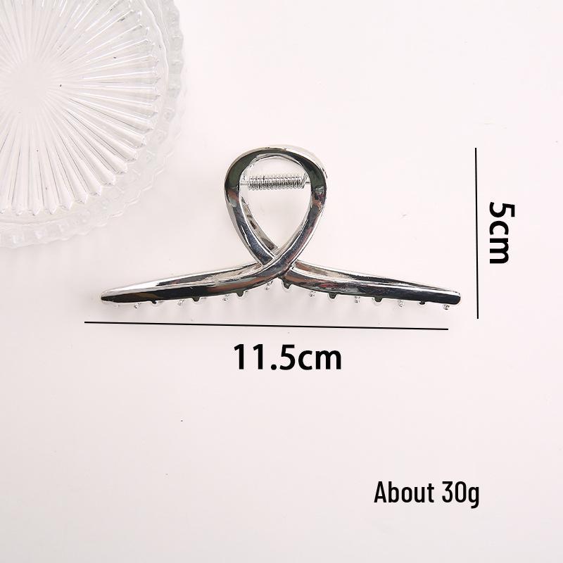Large Metal Shark Hair Claw Clip – Korean Style Celebrity Hairpin