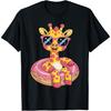 Cute Giraffe On Vacation Graphic Summer For Kids Girl T-Shirt