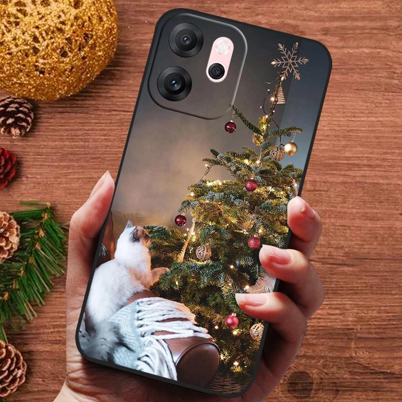 Świąteczne malowane etui na OPPO Reno 14F 14 F Reno14FS Etui Silikonowe Miękkie Etui na Telefon na OPPO Reno 14 13 Pro FS Capa Fundas