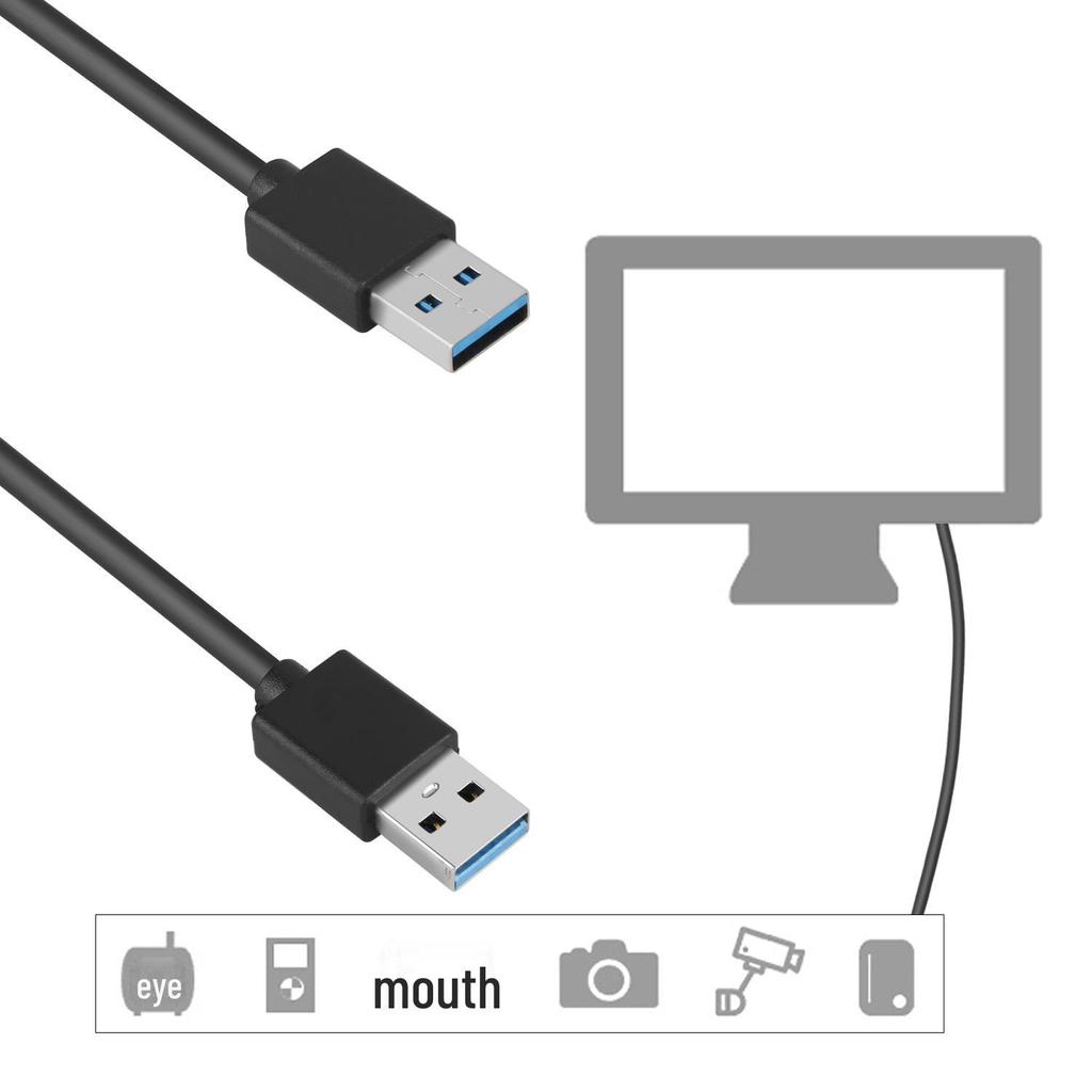 USB 3.0 High-Speed Data & Graphics Card Dual A-Type Extension Cable for External Optical Drives
