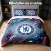 Chelsea FC Design Bed Bedding Set 1 Duvet Cover + 2 Pillowcases Soft Breathable Household Bed Linens