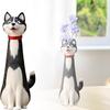 Modern Cartoon Dog Flower Vase Resin Quirky Design Animal Flower Holder Funny Handmade Dog Shaped Vase Dog Lovers