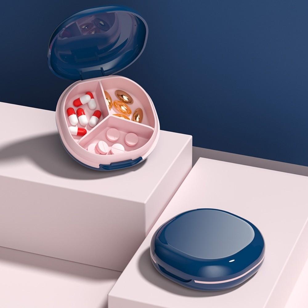 Plastic Pill Box 3 Grid Granule Storage Box Waterproof Travel Pill Case Outdoor