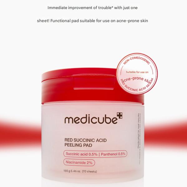 Medicube Red Succinic Acid Pads 70 Sheets (155 G) (3 Options)