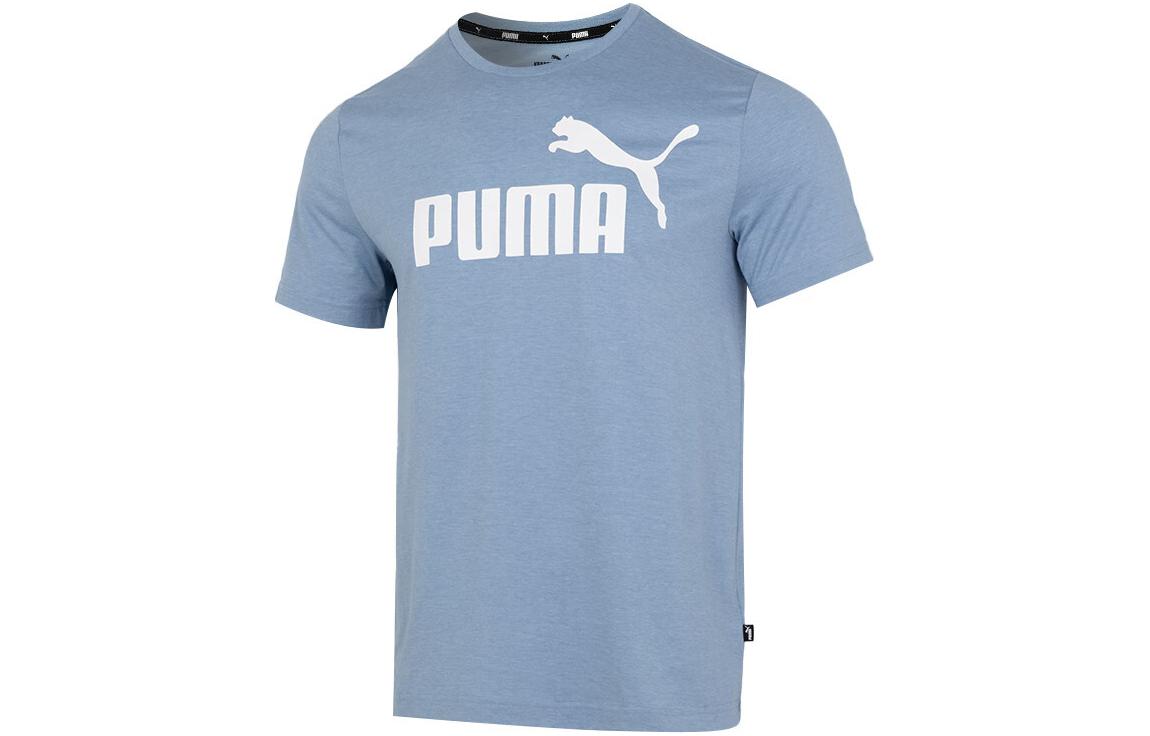 Мужские футболки PUMA Синие С круглым вырезом Умеренный прямой крой 675711-20 XL