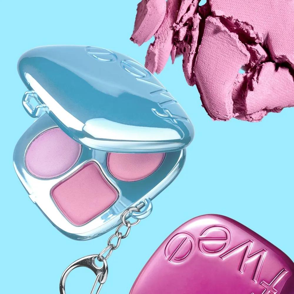 fwee Палетка румян кремовых Теплый тон Холодный тон Мини-брелок Карманный CP03 Pomelo & Peach