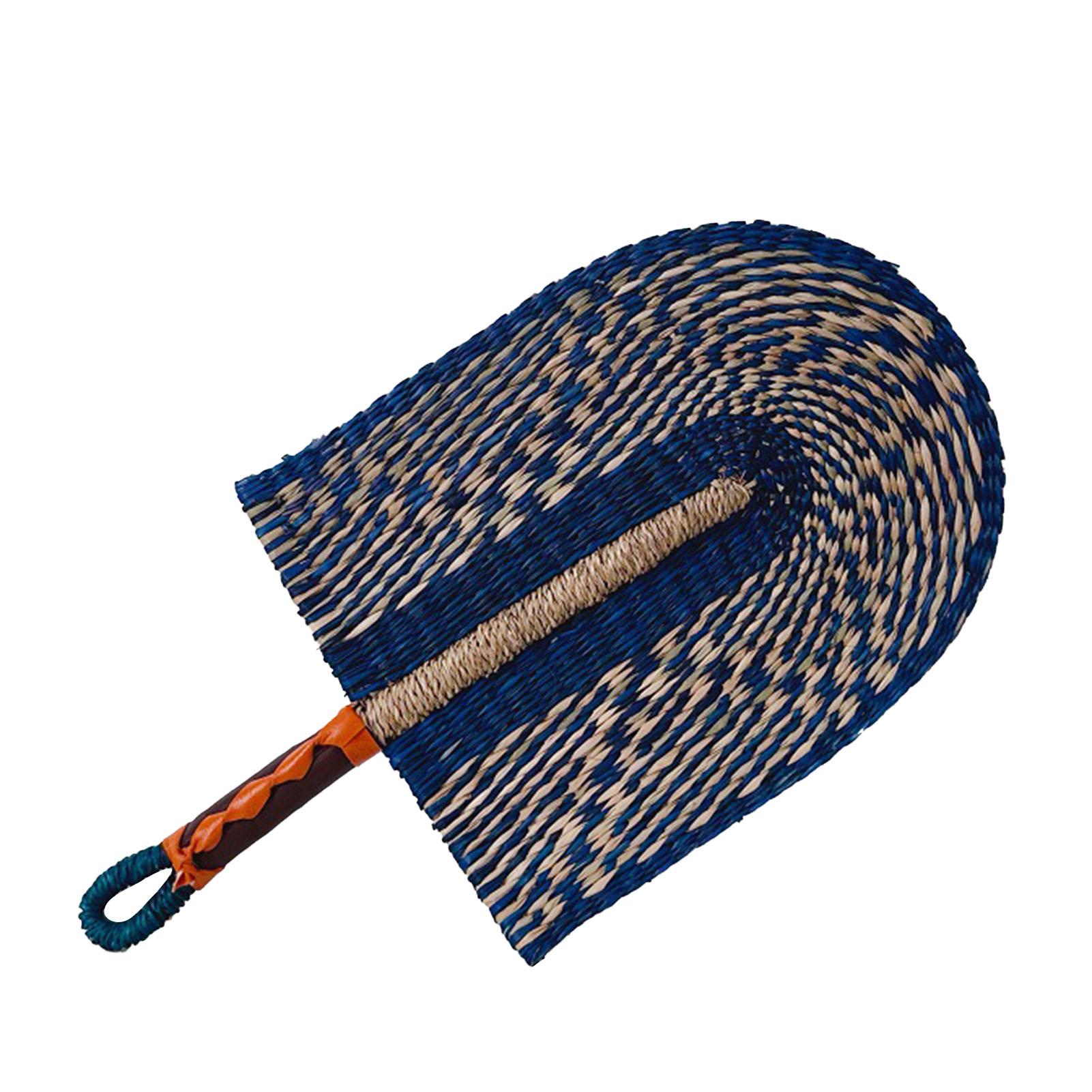 

Ротанговый веер Чисто ручная работа Плетеный соломенный веер Летний охлаждающий ручной веер Для вечеринки Свадьбы Кемпинга Фермерского дома Настенное украшение Орнамент