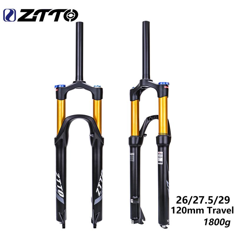 ZTTO MTB Bike Air Fork 120mm Travel Suspension 27.5 29 Inch Quick Release Straight Tube 1 1/8" Bicycle Front Fork Cycling Parts