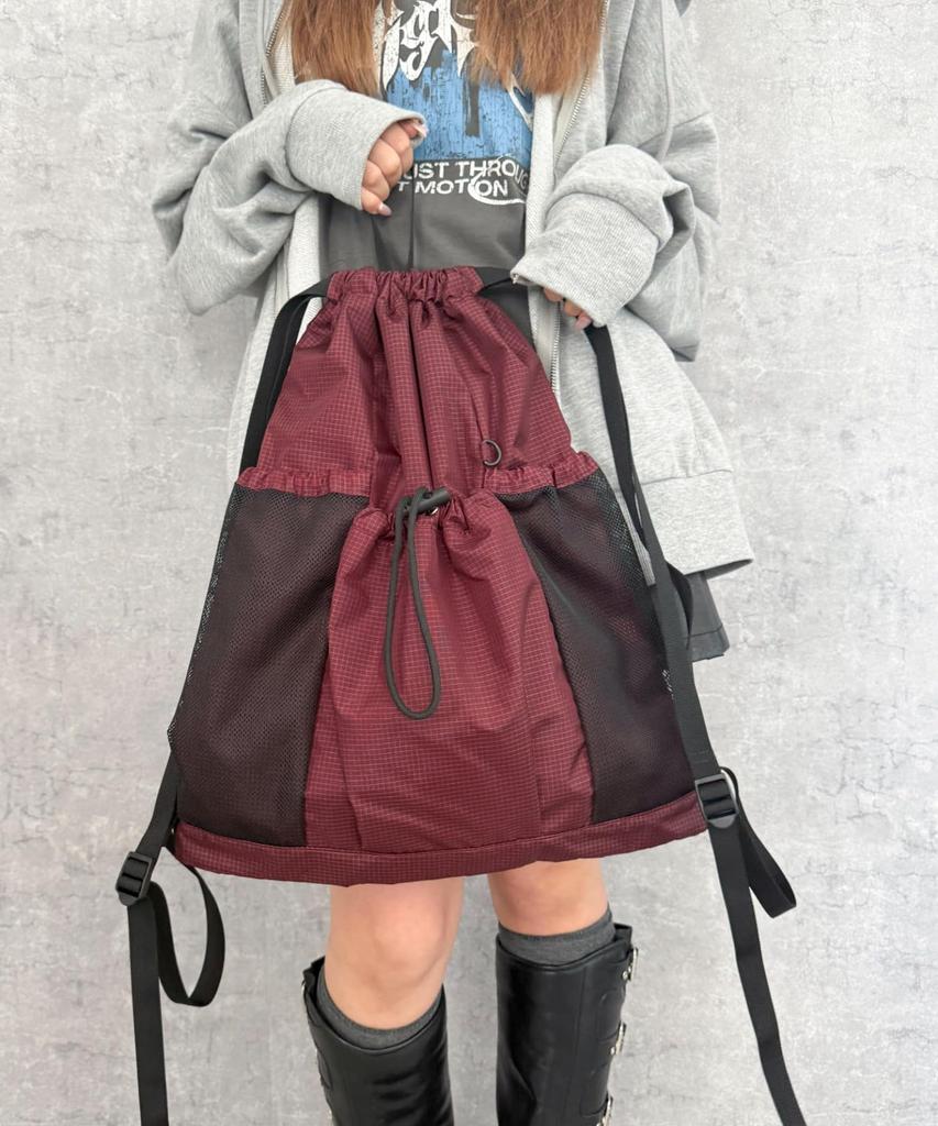 WEGO Mesh Pocket Knapsack Sports Size Pattern 1 Bag, & Outdoors, Gift, Women's, F,