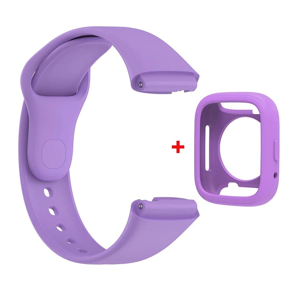 Silicone Strap For Redmi Watch 3 Active/Lite Bracelet Watchband + Protective Case Shell