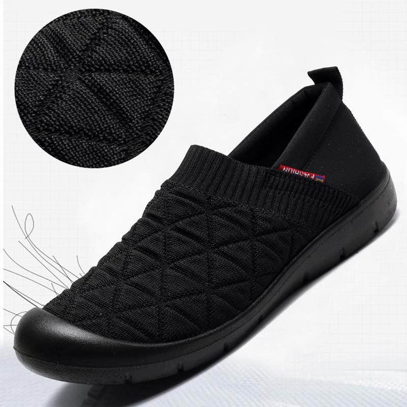 Mom Shoes Non-slip and Wear-resistant Soft Sole Soft Cotton Breathable Fly-woven Shoes Cloth Shoes Walking Shoes