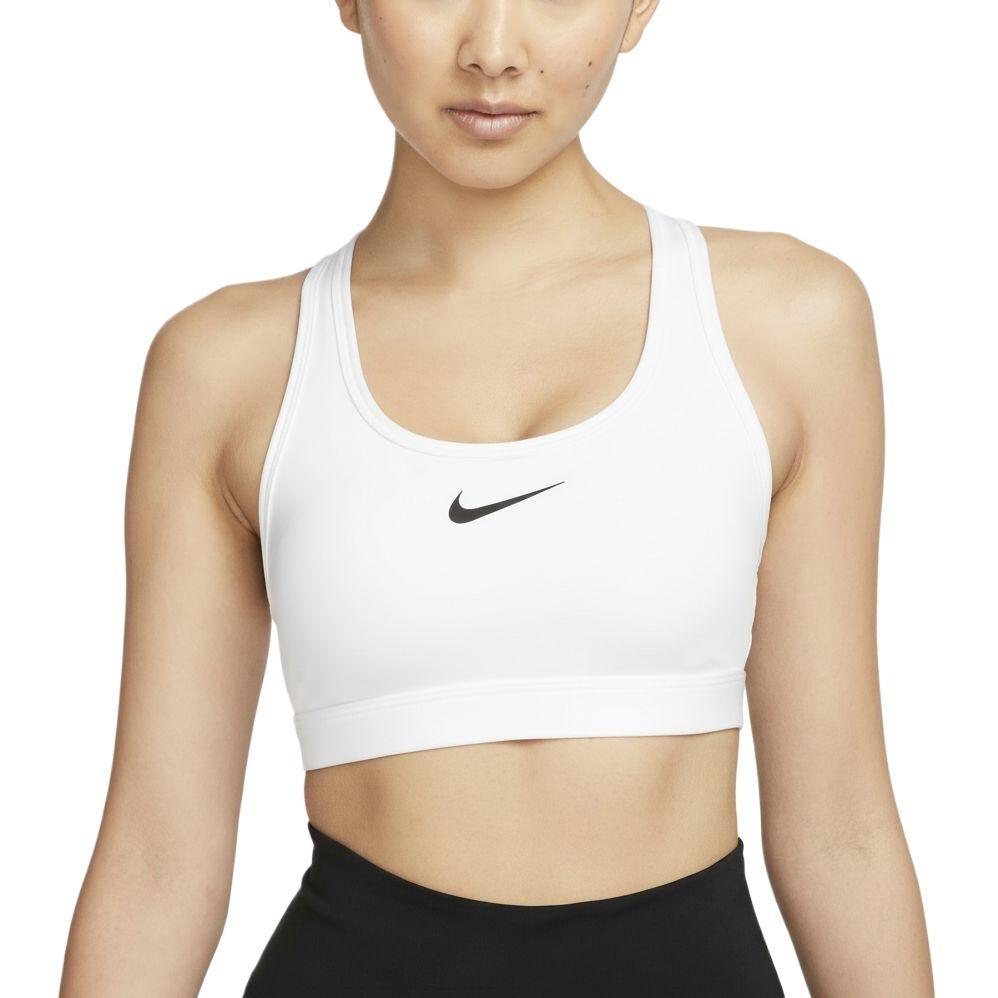 (WMNS) Nike Swoosh Medium Support Sports Bra White Women s DX6822-100 L