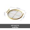 ZISIZ Golden Round Serving Tray