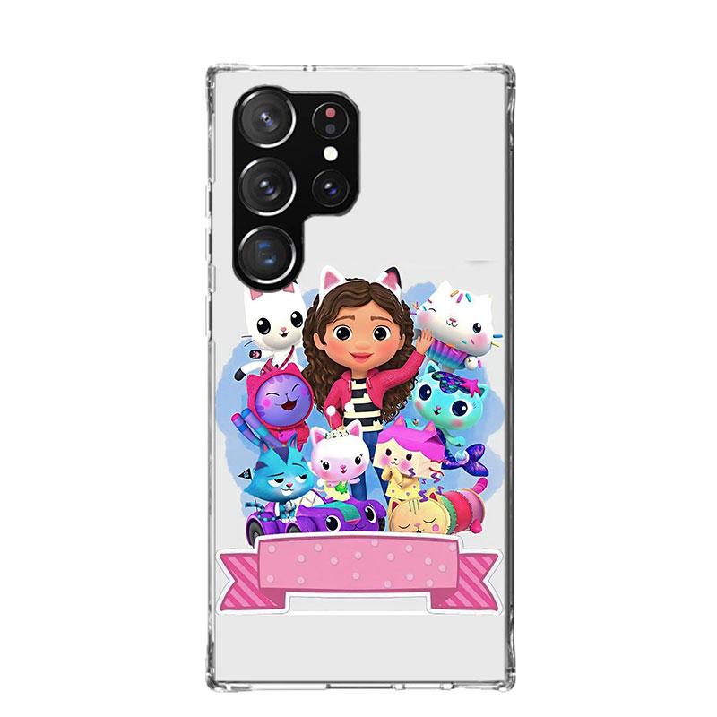 

Cartoon Gabbys Dollhouse Phone Case For Samsung Galaxy S26 Ultra S23 S24 S25 Edge S20 FE S21 S22 Plus Soft Print Shell Cover Fun Samsung S25 Ultra
