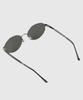 Tuditeo Dor Oval Metal Uv Protection Tinted Nylon Lens Sunglasses C2 Khaki