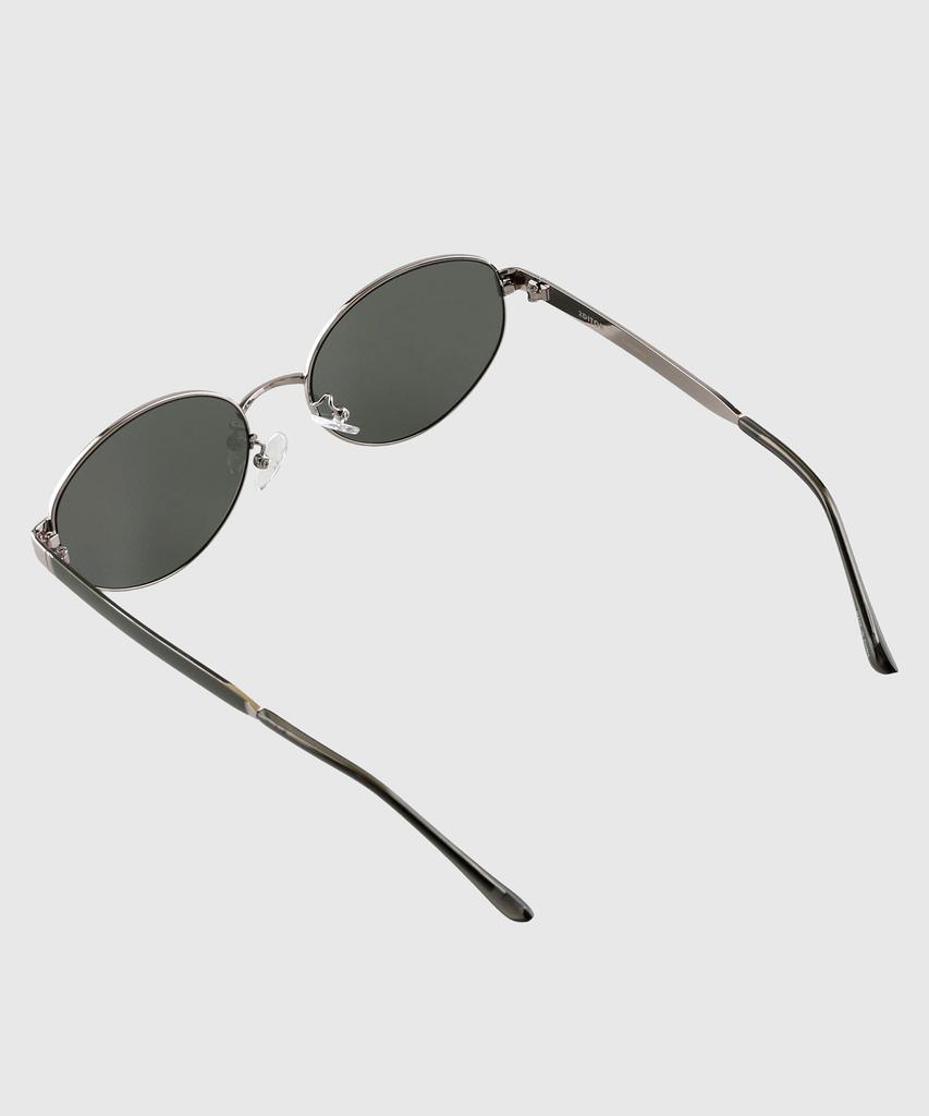 Tuditeo Dor Oval Metal Uv Protection Tinted Nylon Lens Sunglasses C2 Khaki
