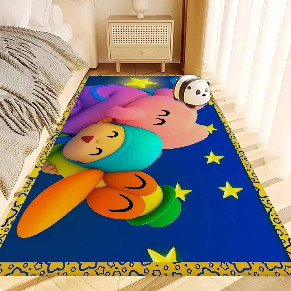 Cartoon-Stil Bodenmatte rutschfest Teppiche Spielmatten Teppich Schlafzimmer Dekoration Wohnzimmer Teppich Krabbelmatte Weihnachtsgeschenk Teppich P-Pocoyo