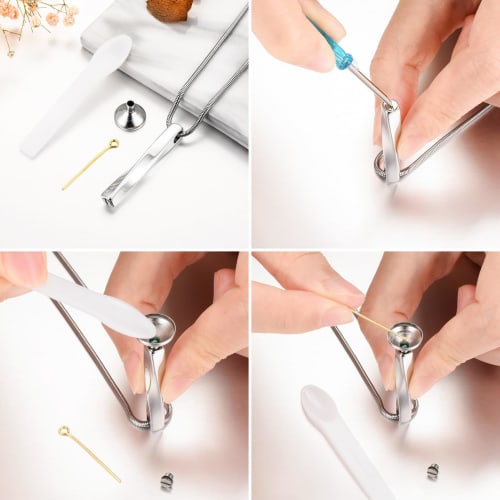 Dletay Herren Gedrehtes Bar Einäscherungsanhänger, Gedenkkette, Einäscherungsurne, Gedenkschmuck