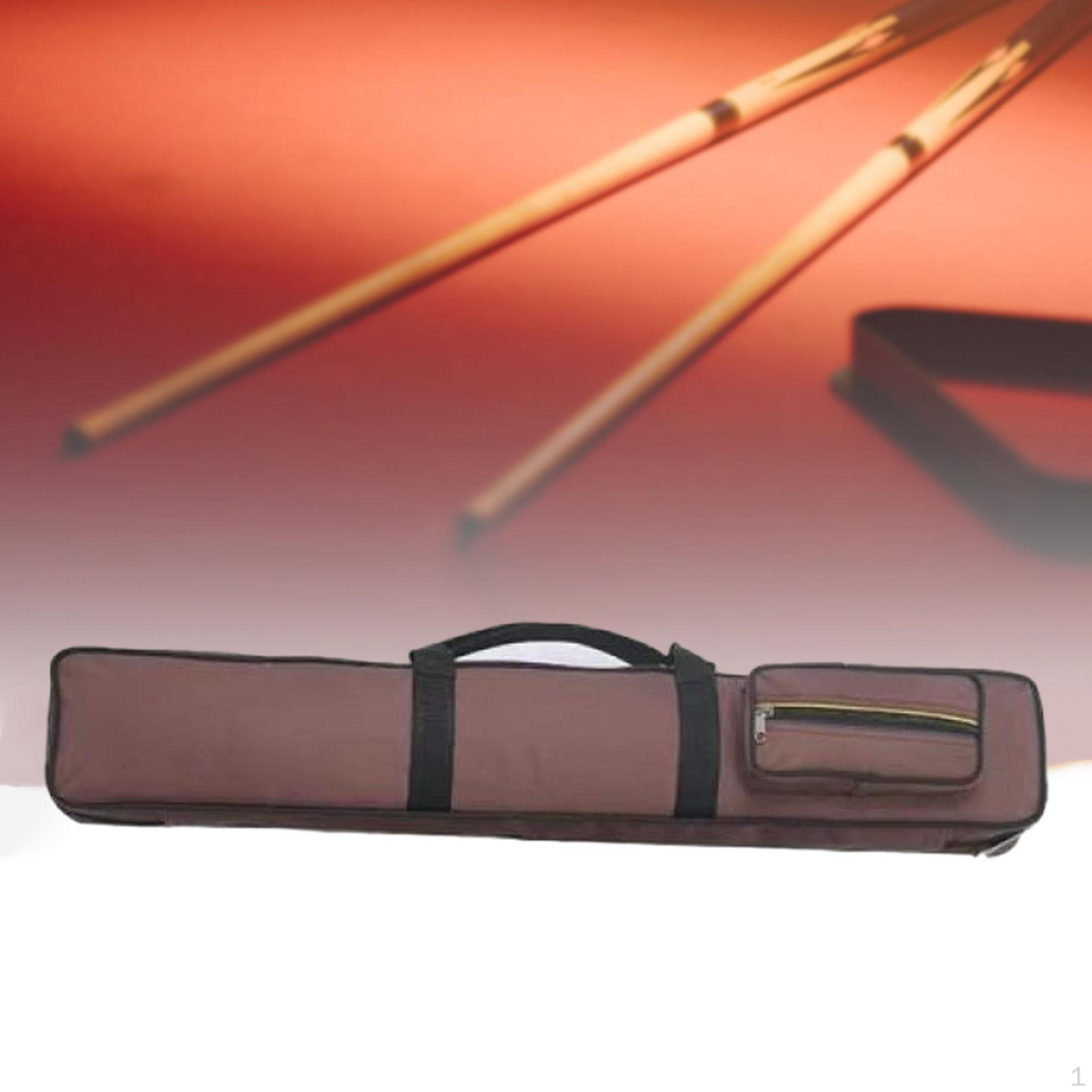 

Чехол для кия для снукера 1/2 с внешним карманом для бильярдных стержней кофейный