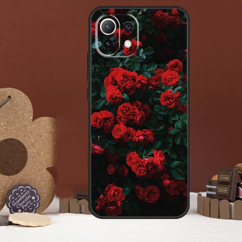 Flower Red Rose Case For Xiaomi 14 15 Ultra 15T 14T 13T 17 Pro Max POCO X7 Pro X5 X6 F5 F6 F7 F8 Ultra Cover