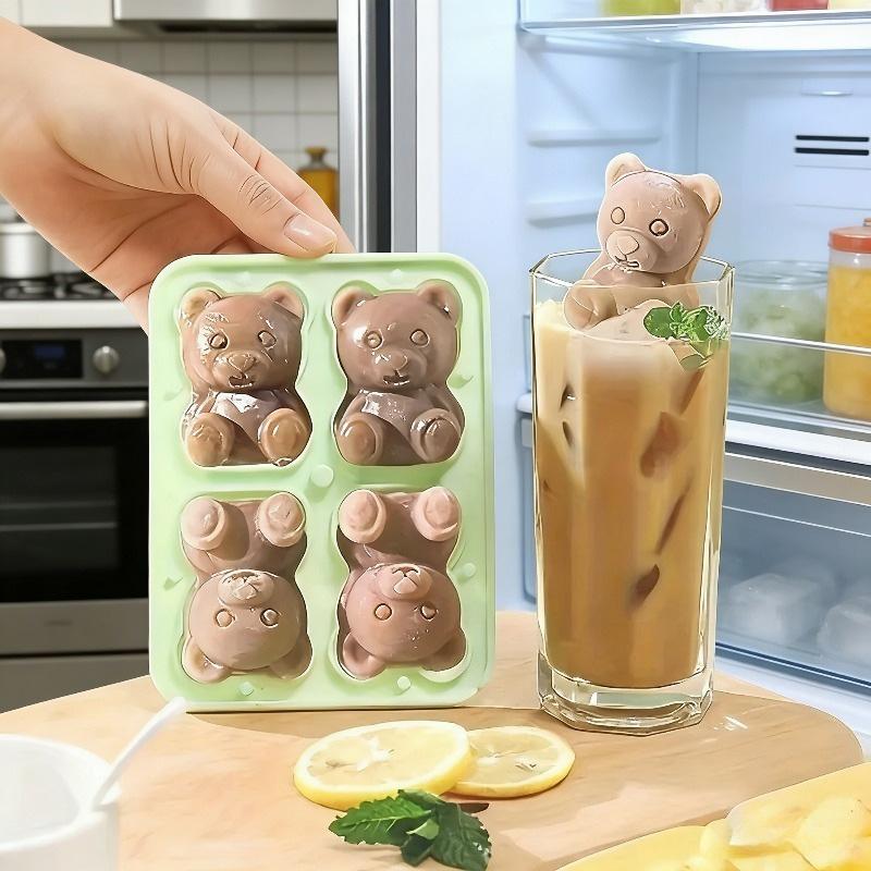 Cute Bear Silicone Mold Creative Bear Dessert Cake Silicone Mold Summer Ice Mold Ice Mold Silicone Bar Accessories Kitchen Tool