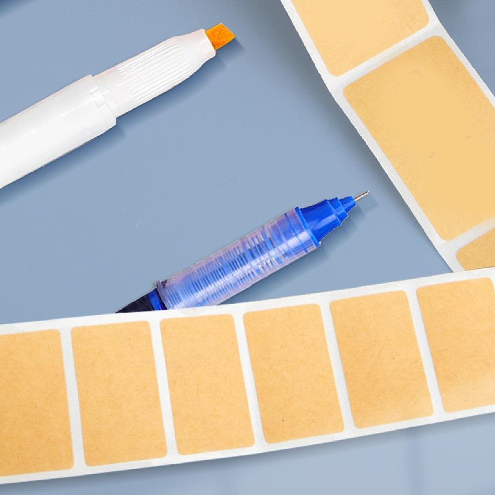 5Pcs Roll Packaging Target Pasters Writable Surface Blank Stickers Square Labels  Mason Jars