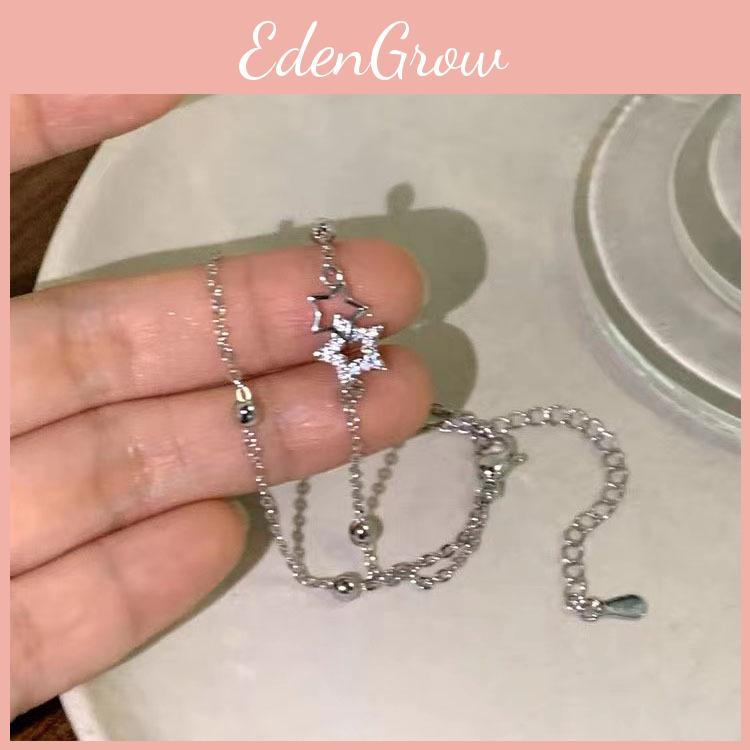 Stylish Dual Star Charm Bracelet For Women Minimalist Copper Plated Jewelry Elegant