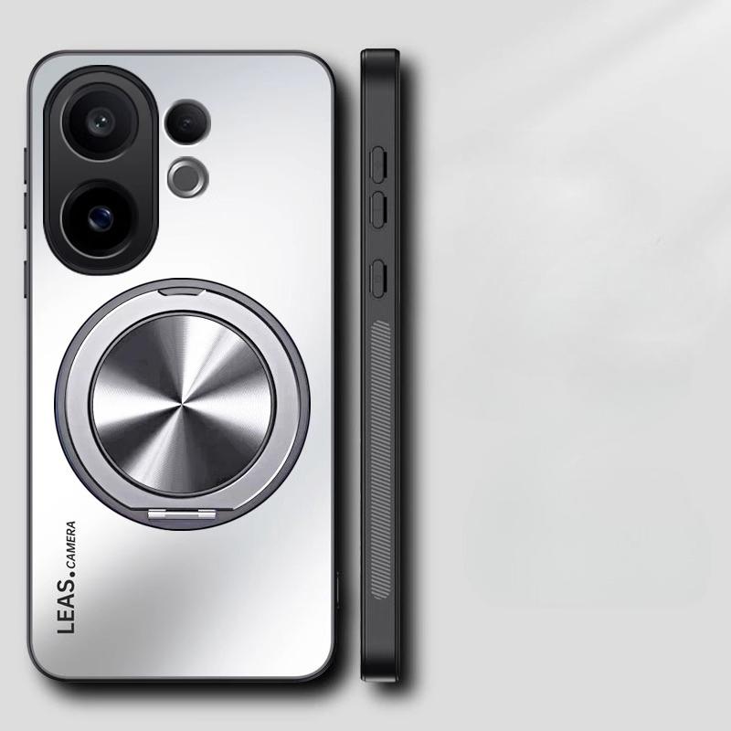 Magnetic Case For VIVO X200 FE Matte Shockproof 360° Rotating Ring Holder Hard Back Cover For VIVO S30 Pro mini Stand Shell