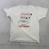 VTG 80s Sh!t Happens In Las Vegas White Casino SS Graphic Shirt Men's Medium Unisex T-Shirt