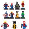 High-quality Abs Plastic Avengers Superhero Building Blocks 8 Different Characters In One Set
