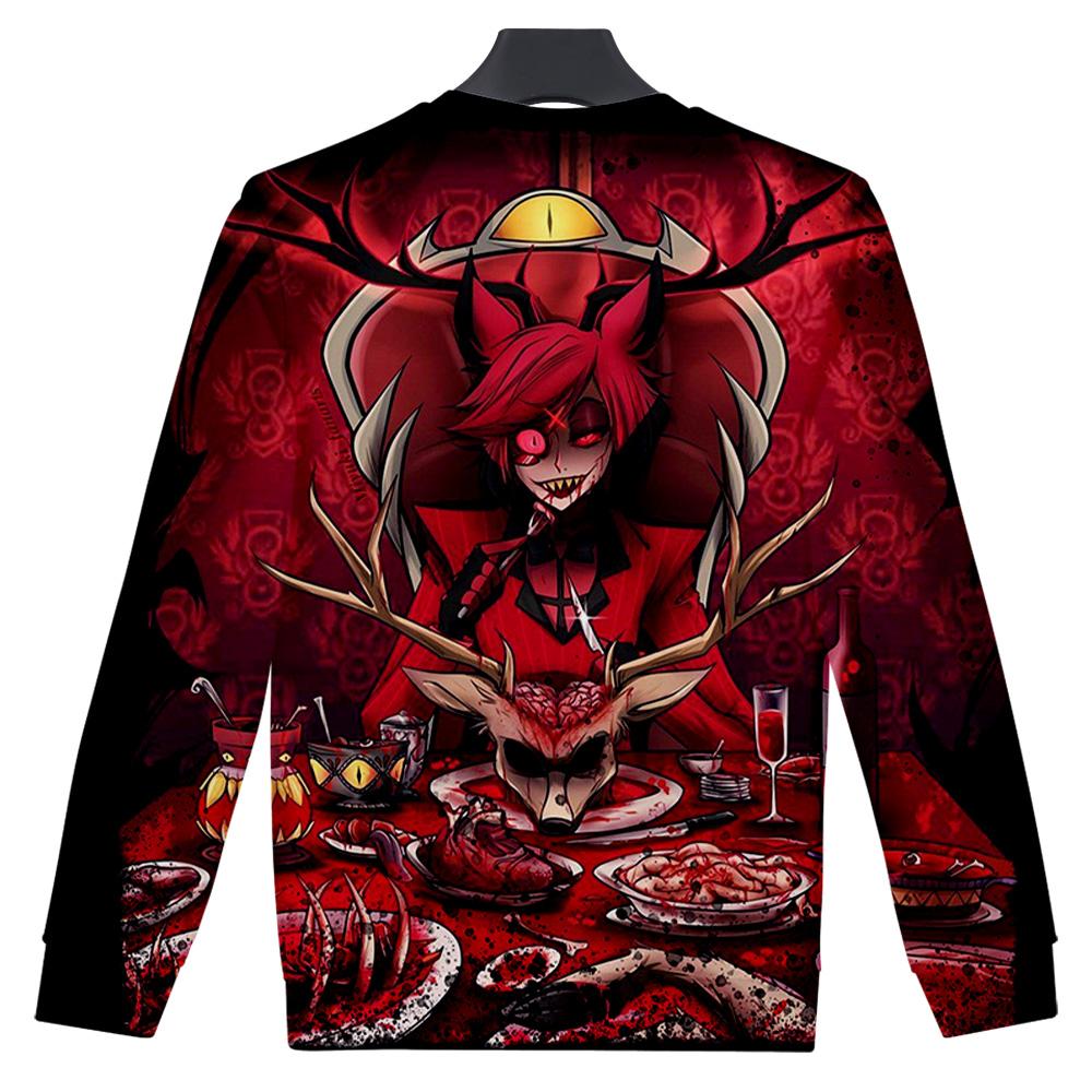 10 Colors Women Men's Hazbin Hotel Anime Print Hoodies Round Neck Sweatshirts Man Travel Pullover Male Top Streetwear Outdoor Tracksuit