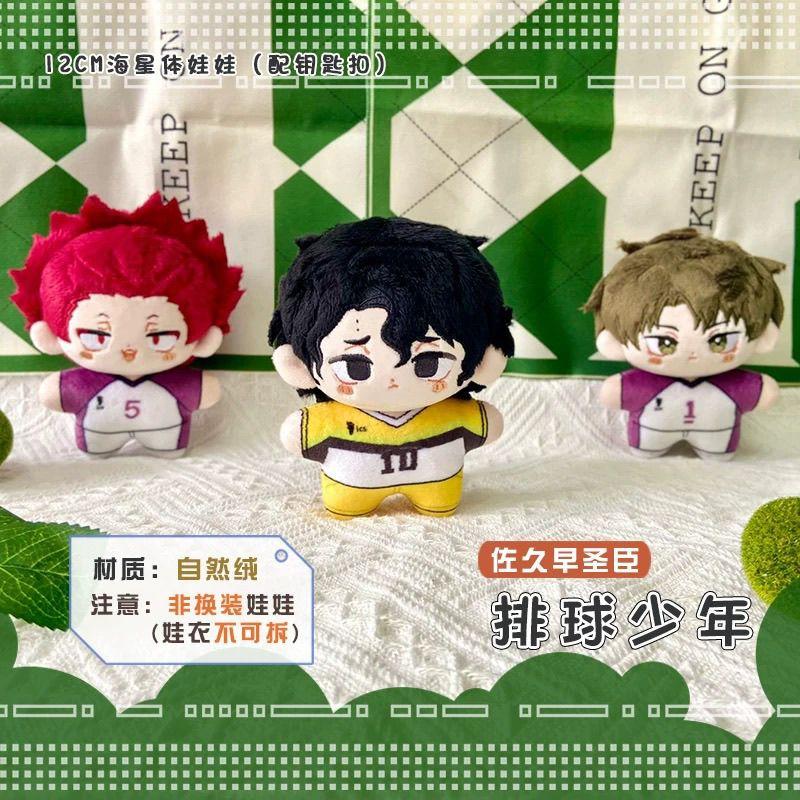Haikyu!!Kotaro Bokuto Tendo Satori Cute Figure Plush Stuffed Cotton Doll Backpack Pendant Boy Girl Toys Keychain Gift