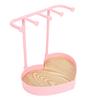 Necklace Holder Heart Shaped Aesthetic Jewelry Stand Necklace Holder for Bedroom Decor Pink