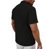 Men Hollow Knit Textured Cuban Collar Button Down Short Sleeve Casual Beach Vacation Shirt