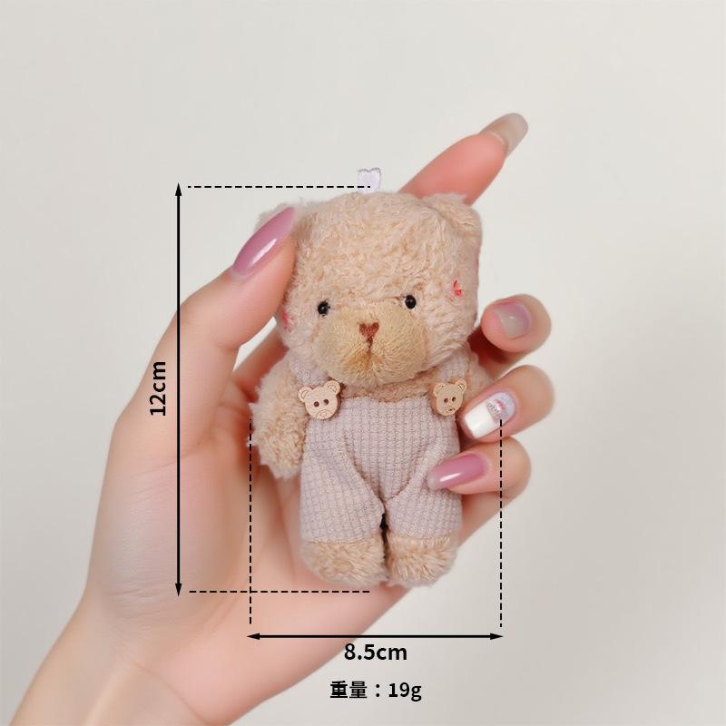 50Pcslot Plush Teddy Bears Toys Pendant Animal Stuffed Dolls Kawaii Girl Mini Bear Key Chain Bag Pendant Children Party Gifts