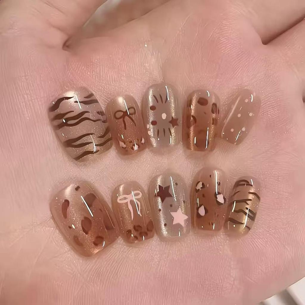 Monet Garden Press-On Nails: Spring Style, High Elegance, Dopamine Brightening, Detachable Nail Art