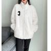 Home Stand-up Collar Plush Jacket for Women's Tide Autumn and Winter Casual Outer Wear Fleece Thickened Double-sided Coral Fleece Thermal Sweater