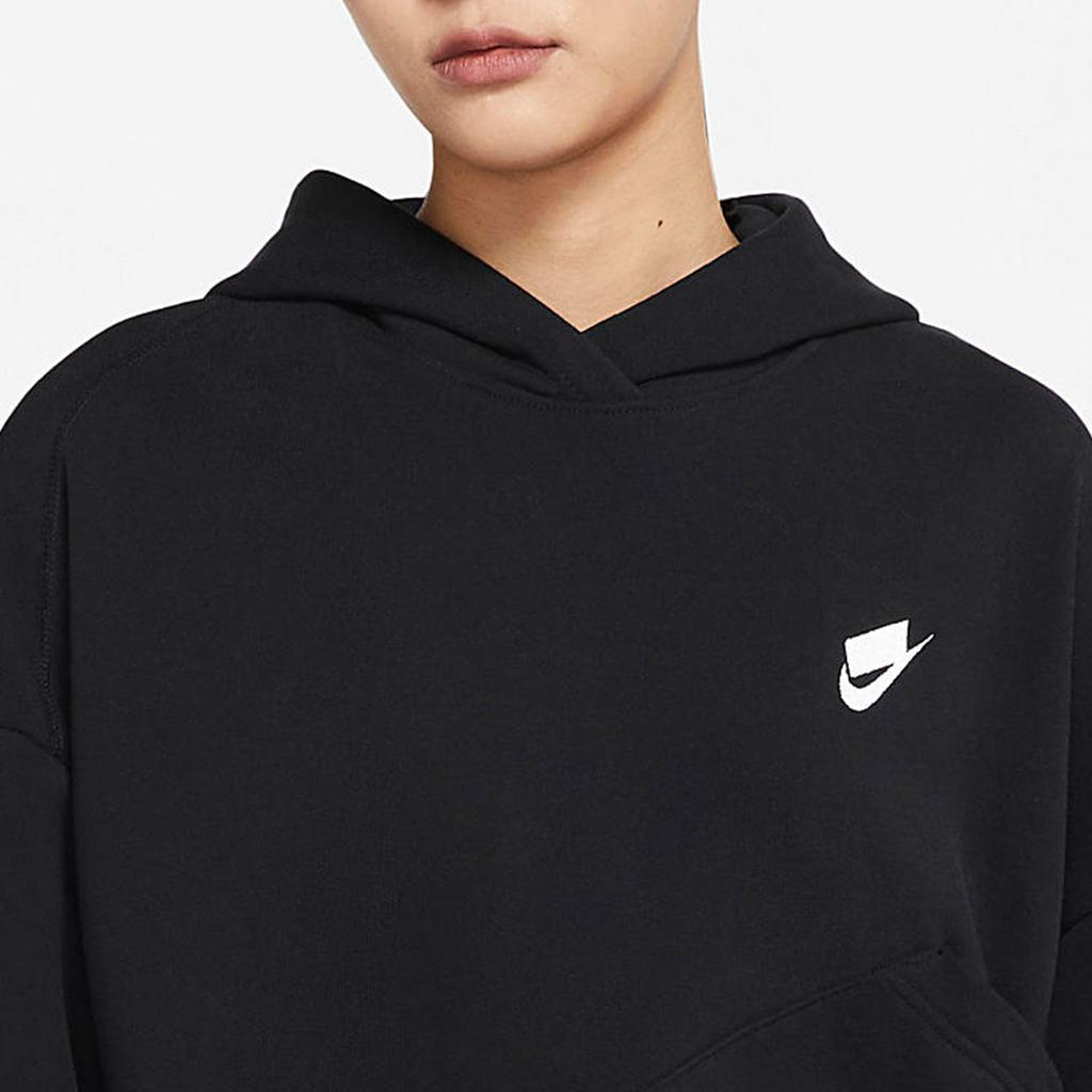 Nike Logo Pullover Hoodie Women Tops Black DQ5534-010