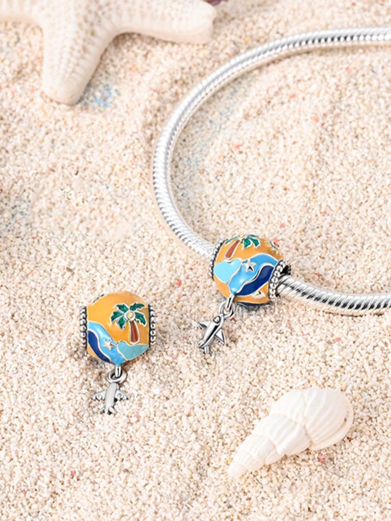 Gemstone Starry Sky Beadsclips And Spacers Charm Silve Plated Fit Charms Copper Originalbracelet For Jewelry Making Diy Charm