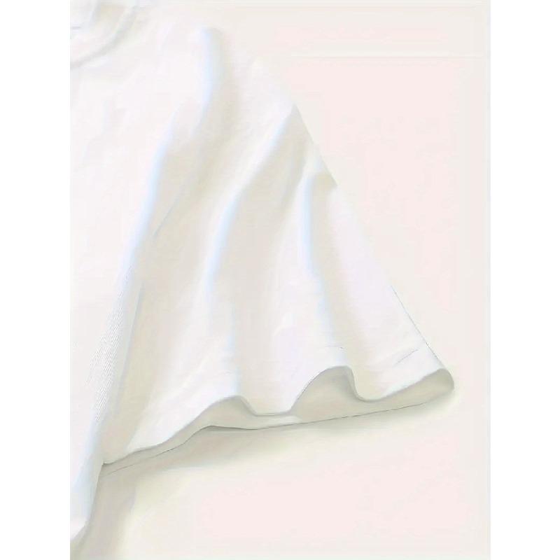 Womens Tee White Bold Letter Vibrant Floral Print Round Neck Short Sleeve Breathable Smooth Texture Casual Summer Top