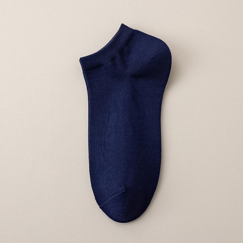 Men Spring and Autumn Trend of Thin Cotton Deodorant Sweat Absorption Low Top Socks