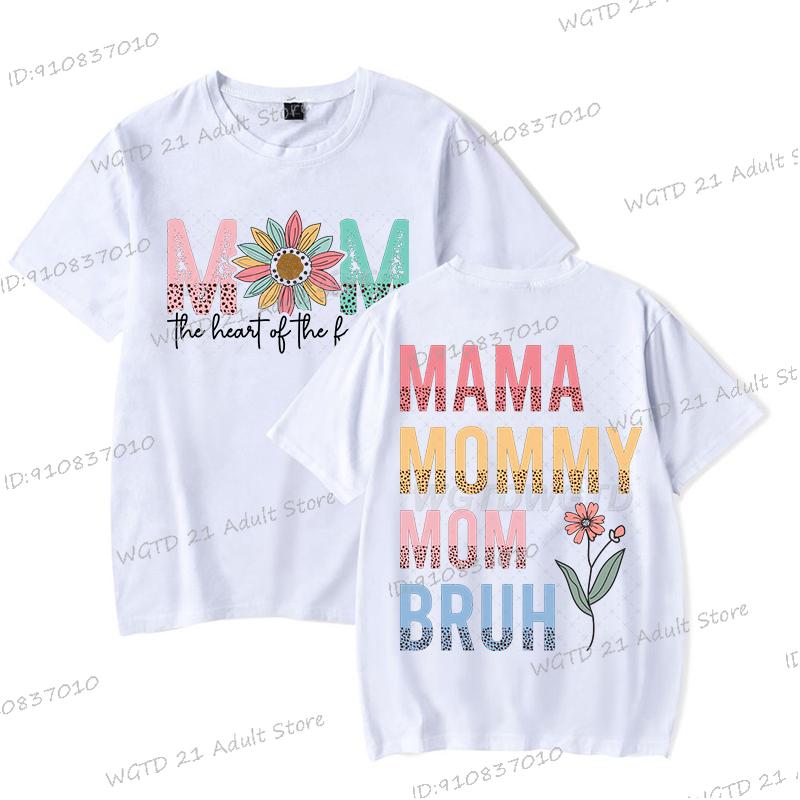 Mom Retro Letter Printed T Shirt Unisex Summer Short Sleeve Fashion Mother Gift Clothing Mama Mommy Mom Graphic Y2k Tops Tees