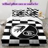 SC Freiburg Pattern Bedding Quilt Set Quilt Cover Pillowcase Home Decoration Birthday Gift (1 * duvet cover + 2 * pillowcase, without core)