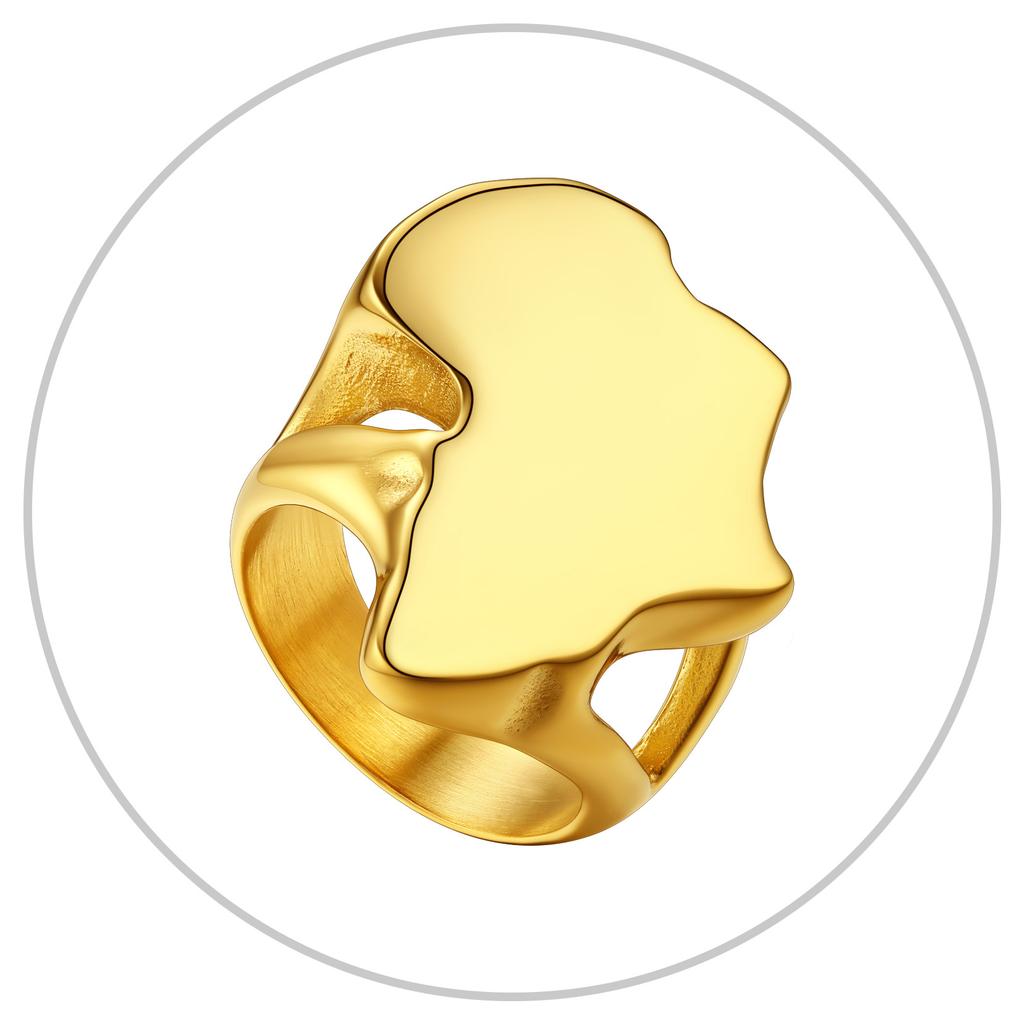 Nerezové Veľké Prstene s Mapou Afriky pre Muža Ženu Plné / Duté Signetové Prstene s Mapou Afrických Krajín Unisex Šperky Darček