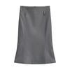 Dorothy Spring Korean Slimming Fishtail Midi Skirt - Versatile Solid Color with Tempered Slit for Women