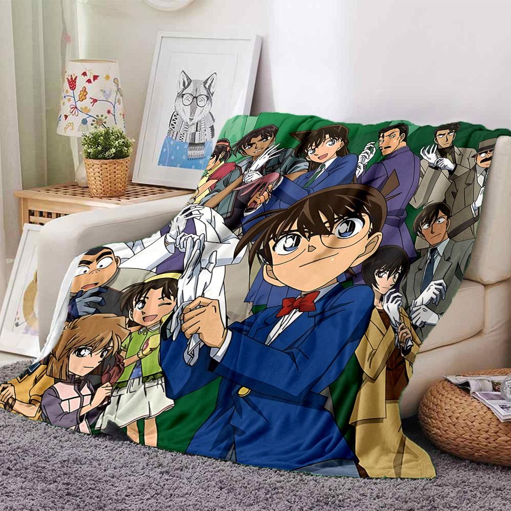 1pz Detective Conan Mystery Case Coperta in Flanella Super Morbida Carina Confortevole per Viaggio Biancheria da Letto Divano Divano Coperta Y7238