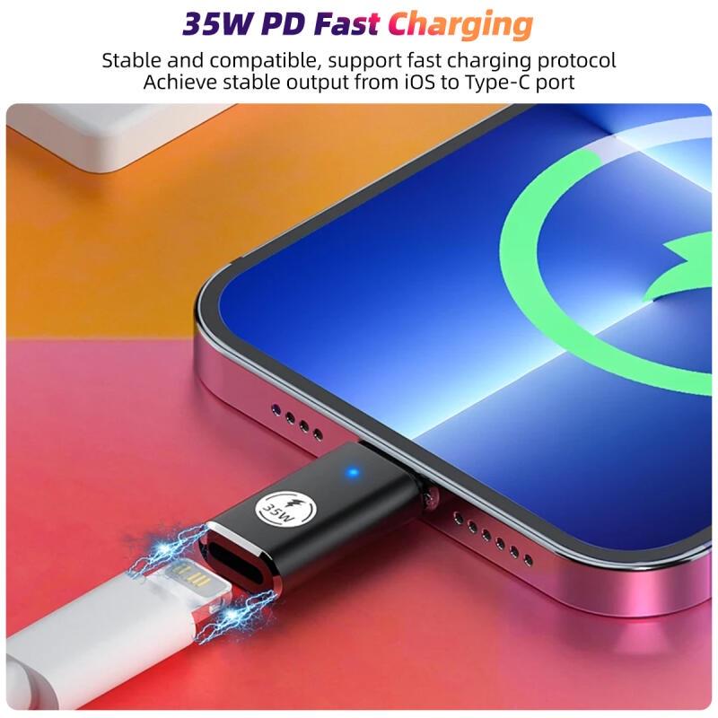 HdoorLink Адаптер типа C для адаптера Lightning Male на Type C Female 35 Вт PD Адаптер быстрой зарядки USB C Конвертер для IPhone 15