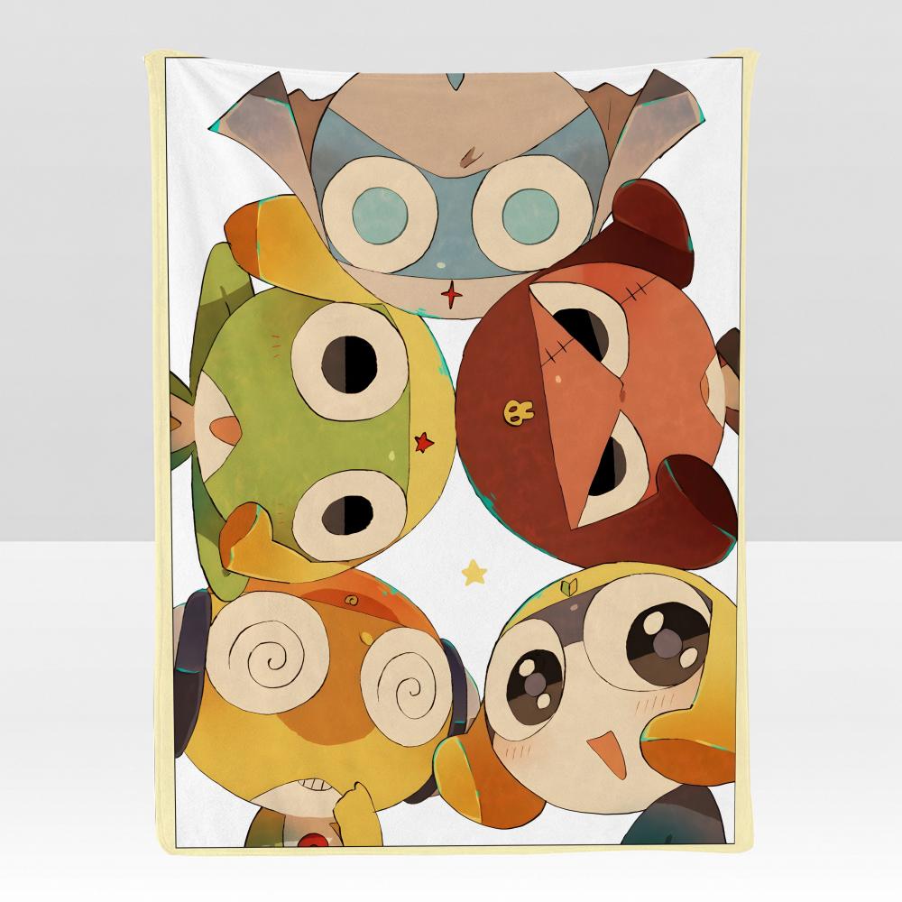 Anime K-Keroro G-Gunso Throw Soft Flannel Blanket for Bed Bedroom Sofa Picnic Throw Skin-friendly Breathable Gift Cover