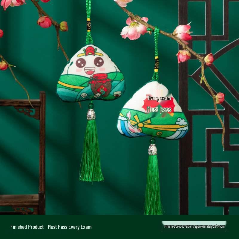 Dragon Boat Festival Wormwood Zongzi Sachet Pendant - Portable DIY Gift